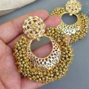 Light Green Pearl Earring for Girls