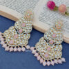 Light Weight Peach Colour Wedding Earrings