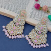 Light Weight Pink Colour Wedding Earrings