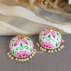 White Jhumka Earrings