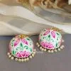 White Jhumka Earrings