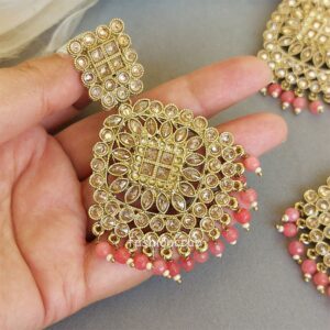 Ankita Maang Tikka Set for Wedding - Pink