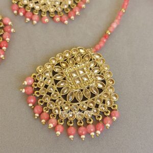 Ankita Maang Tikka Set for Wedding - Pink