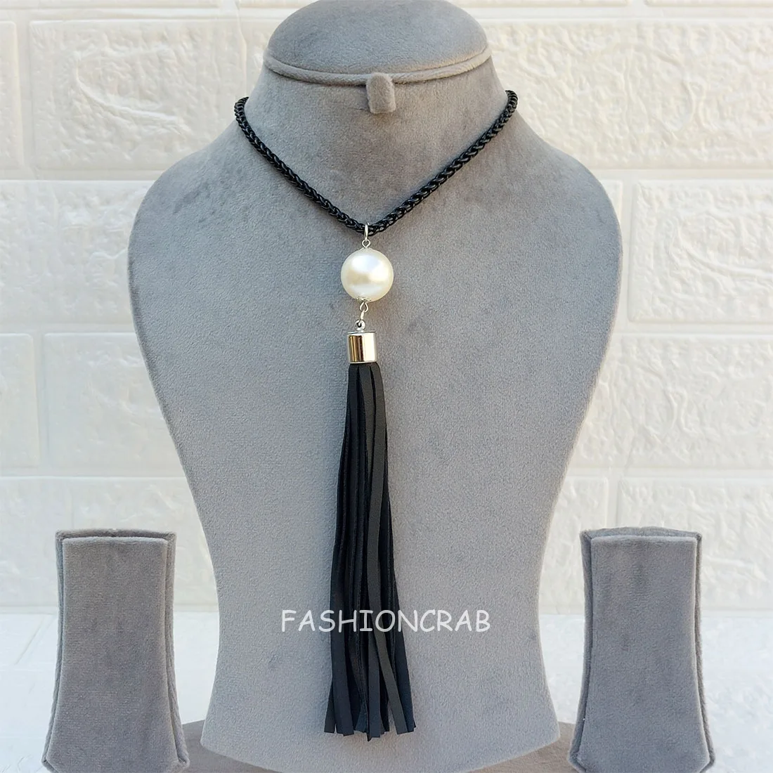 Long Pearl Chain Necklace
