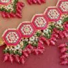 Dark Pink Colour Meenakari Choker Necklace Set for Lehenga-01 Dark Pink Colour Meenakari Choker Necklace Set for Lehenga