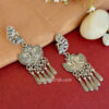 Divine Oxidized Silver Peacock Earring