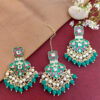 Green Meenakari Work Maang Tikka Set