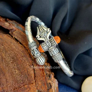 Shiv Trishul Damru Kada Designer Bracelet for Men