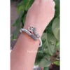 Silver Tone Brass Om Damru Kada Bracelet for Men