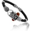 Silver Tone Om Damru Brass Ganesh Bracelet for Mens & Boys