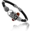 Silver Tone Om Damru Brass Ganesh Bracelet for Mens & Boys-01 Silver Tone Om Damru Brass Ganesh Bracelet for Mens & Boys