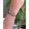 Silver Tone Om Damru Brass Ganesh Bracelet for Mens & Boys