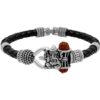 Silver Tone Om Damru Brass Ganesh Bracelet for Mens & Boys