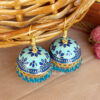 Ethnic Rajasthani Jhumka Earrings - Blue
