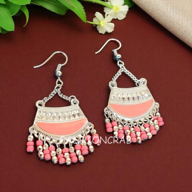 Peach Colour Earrings-01 Peach Colour Earrings