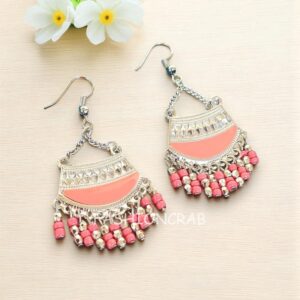 Peach Colour Earrings