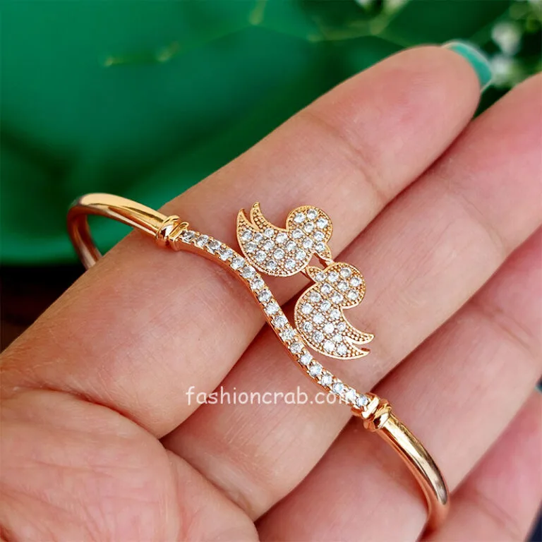 Rose Gold Fancy Bird Bracelet for Women
