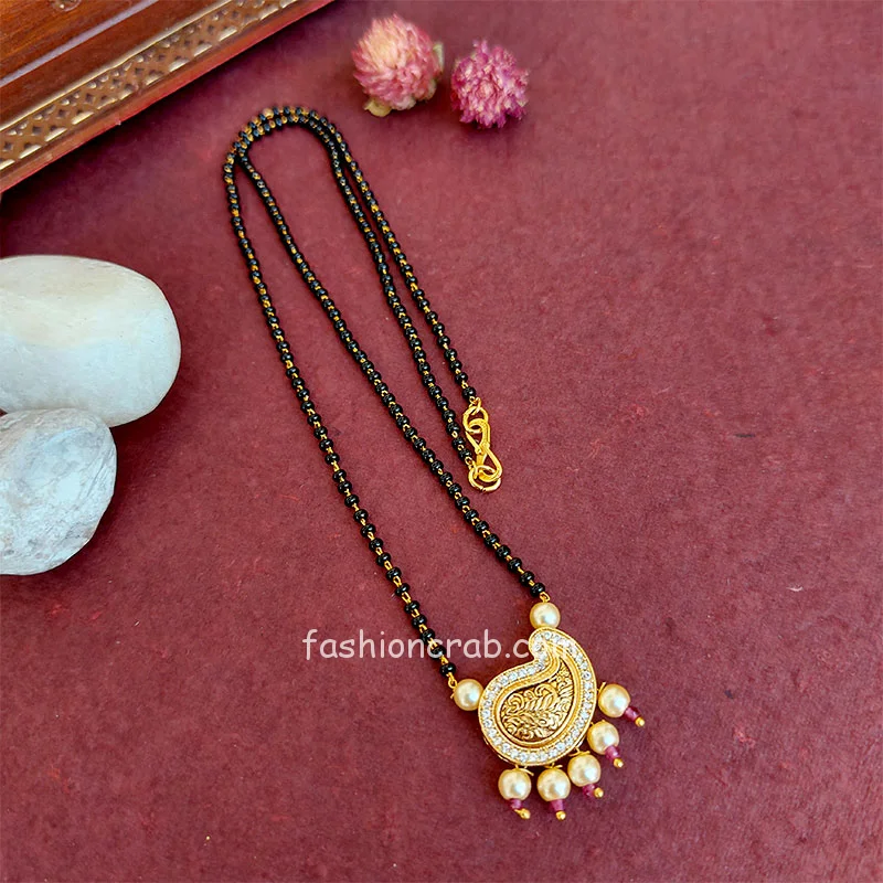 Traditional Mangalsutra with Black Beads