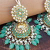 Big Sea Green Traditional Jhumka Earrings for Girls