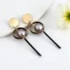 Golden Round Drop Earring