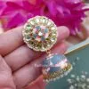 Hand Painted Meenakari Grey Jhumka-01 Hand Painted Meenakari Grey Jhumka