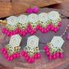 Sea Green Colour Meenakari Choker Necklace Set for Lehenga