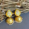 Alia Meenakari Jhumka - Yellow