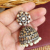 American Diamond Champagne Color Jhumka Earrings-01 American Diamond Champagne Color Jhumka Earrings