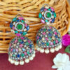 American Diamond Multicolor Jhumka Earrings