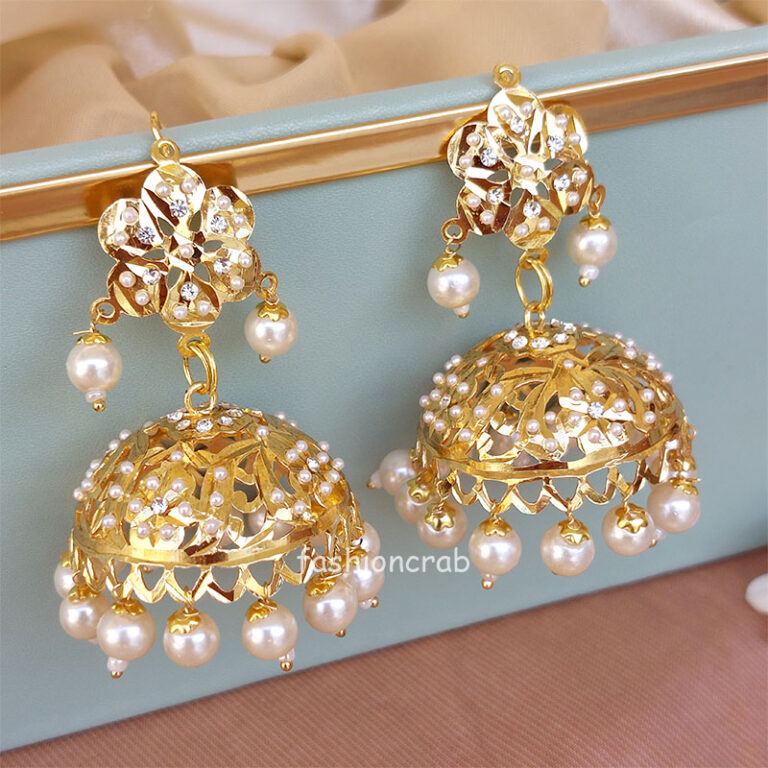 Antique Punjabi Jadau Jhumka Earrings