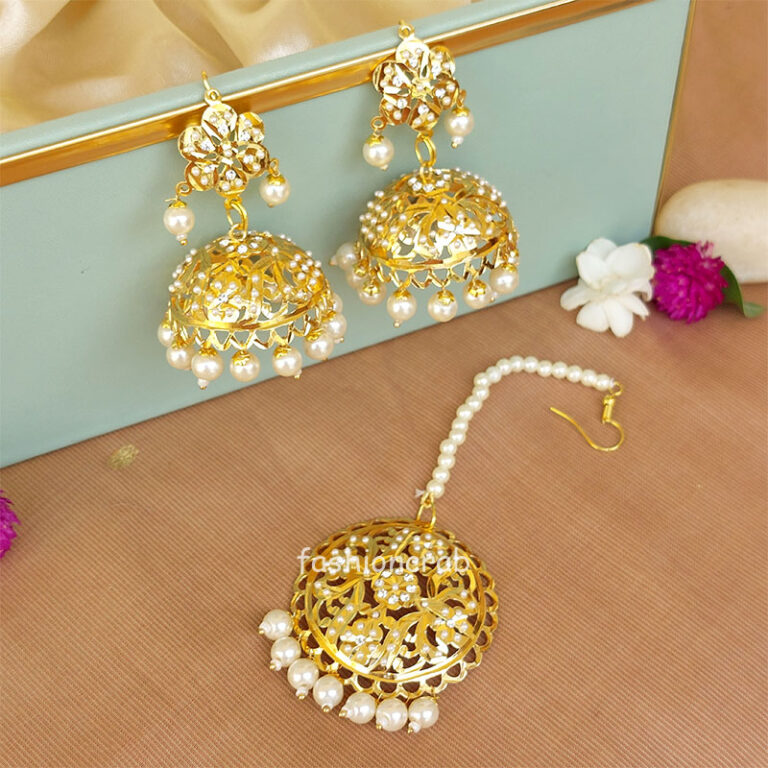 Antique Punjabi Jadau Jhumka Earrings