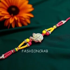 Beautiful Golden Kalash Lumba Rakhi Set