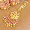Light Pink Heavy Jadau Jhumka Earrings for Punjabi Suit