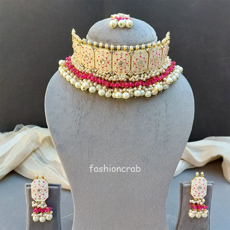 Chandbali Choker/ Kundan Choker/ Kundan Necklace / Indian Choker/christmas  Choker/ Indian Jewelry/ Pak… | Bridal choker, Bridal jewelry sets, Designer  jewellery set