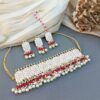 Meenakari White Jewellery Set