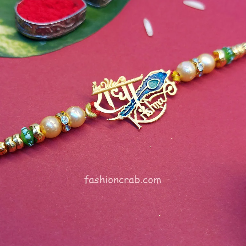 Radha Krishna Lumba Rakhi Set