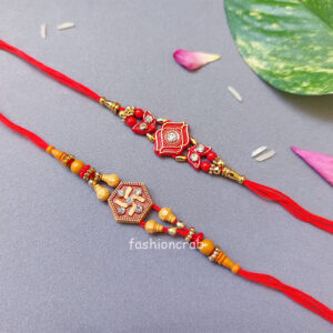 Set of 2 Fancy Thread Rakhi for Brother