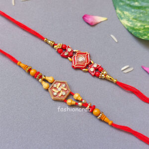 Set of 2 Fancy Thread Rakhi for Brother