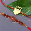 Set of 2 Stylish Brother and Rudraksha Rakhi