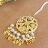 Traditional Punjabi Pipal Patti Tikka Set - White-02 Traditional Punjabi Pipal Patti Tikka Set - White