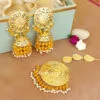 Yellow Color Punjabi Tikka Earrings for Wedding Yellow Color Punjabi Tikka Earrings for Wedding