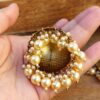 Peacock Jhumka Earrings - Peach