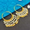 Punjabi Bali Earrings with Pearl Drop