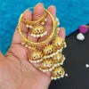 Punjabi Style Bali with Layered Jhumka Earrings