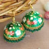 Traditional Peacock Jhumka Earrings for Women – Dark Green Traditional Peacock Jhumka Earrings for Women – Dark Green