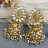 Adaa Jhumka Earrings - Grey-01 Adaa Jhumka Earrings - Grey