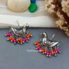 Oxidized Earrings – Pink Pearl