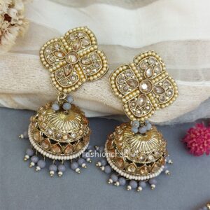 Aamna Maang Tikka with Earrings - Grey