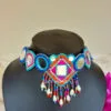 Multicolour Beads Western Choker Necklace for Girls-03 Multicolour Beads Western Choker Necklace for Girls