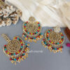 Big Punjabi Tikka Set with Earrings for Women - Multicolour